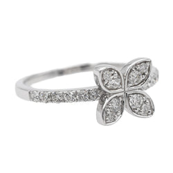 Flower Ring White Gold Diamond