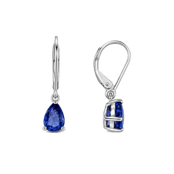 White gold and Tanzanite Lever-back Earrings