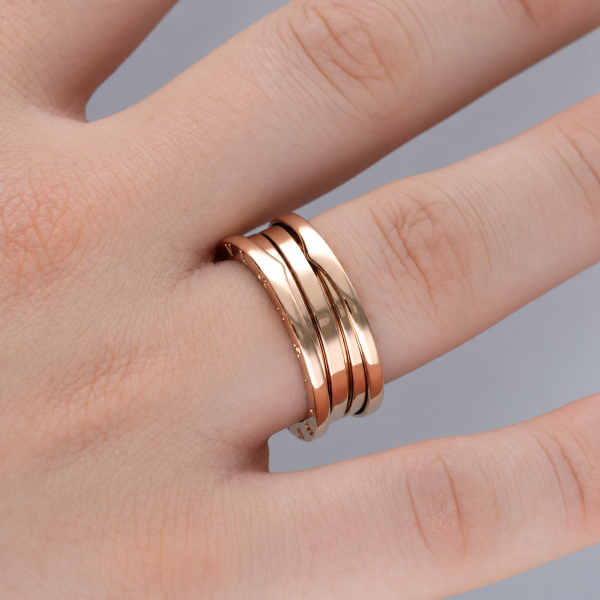 BULGARI "B.Zero1" Band Ring in rose gold