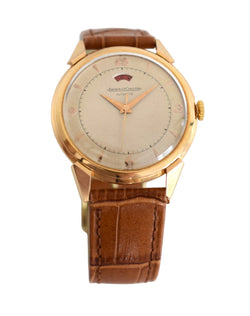 JAEGER-LECOULTRE "Power Reserve 40h" Watch in Rose gold and Leather