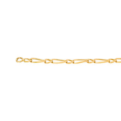 Yellow Gold Figaro Chain Bracelet