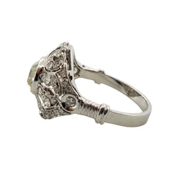 White Gold and Diamond Dome Ring