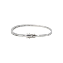 Bracelet Jonc Or blanc Diamant