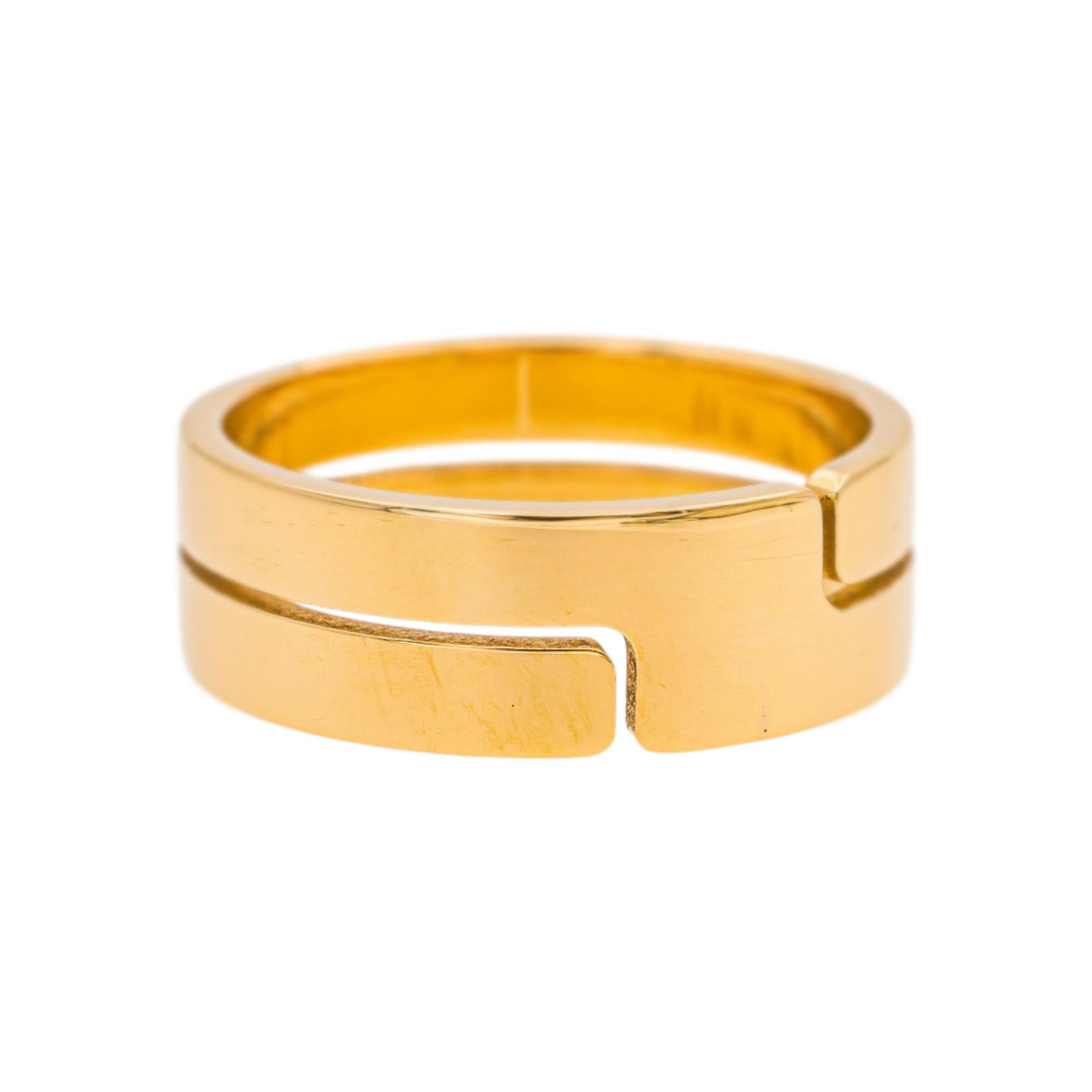 Dinh Van Seventies Bangle Ring Yellow gold