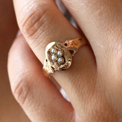 Rose gold and Pearl Ring