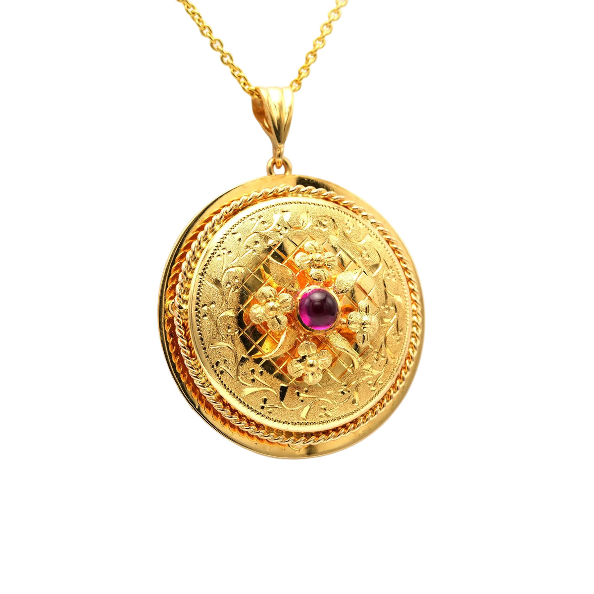 Yellow Gold and Ruby Pendant