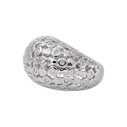 White Gold Diamond Dome Ring