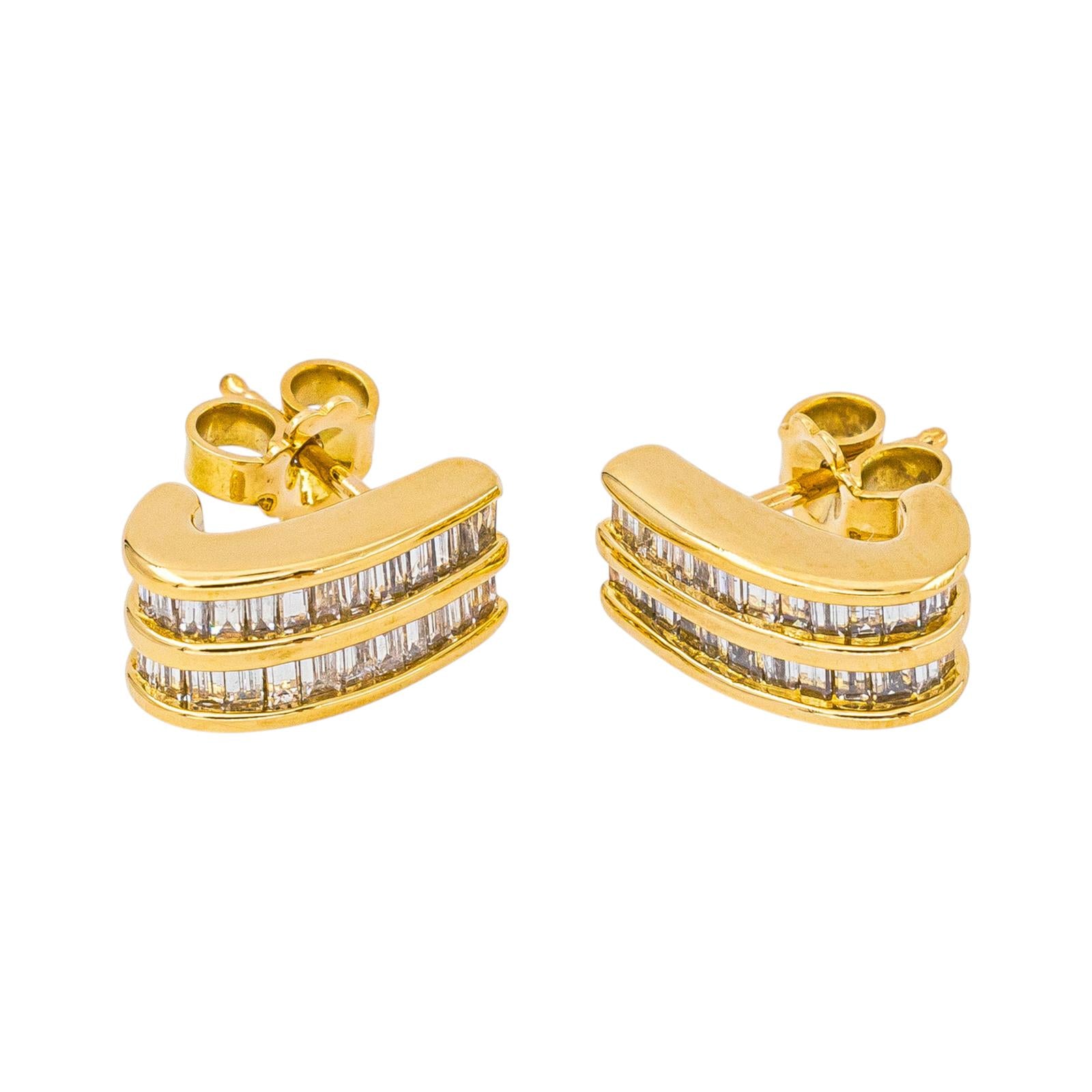 Yellow gold Diamond Earrings