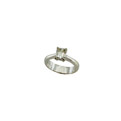 White Gold Solitaire Ring with Diamond