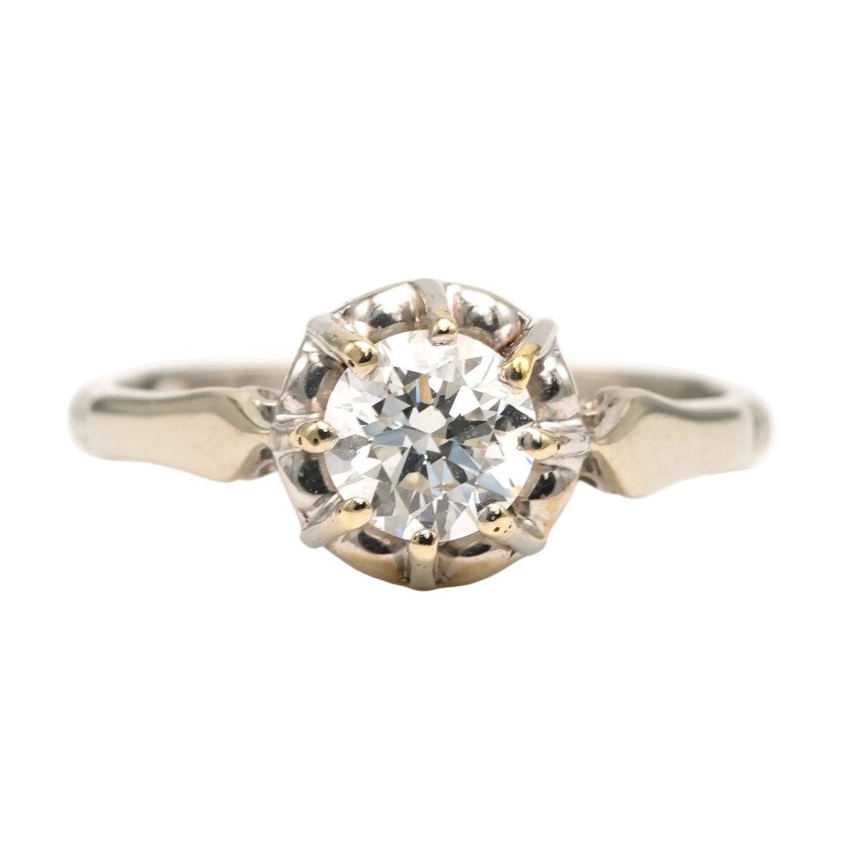 White Gold Solitaire Ring with Diamond