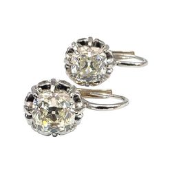 Yellow Gold and Diamond Lever-back Earrings