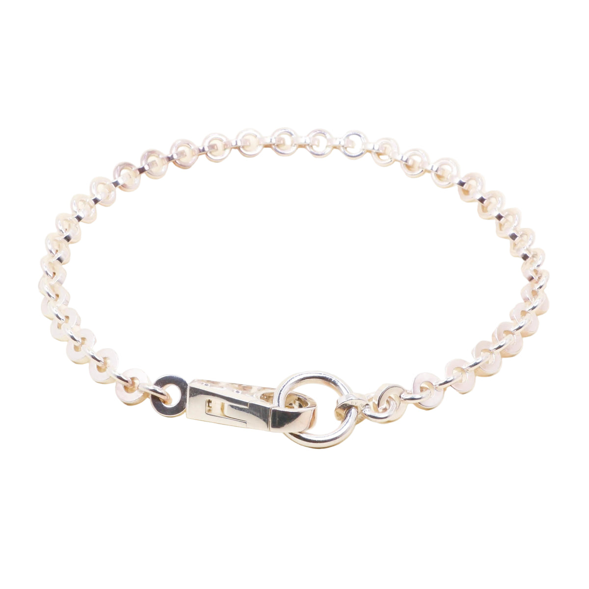 HERMÈS "Voltige" Silver Choker Necklace