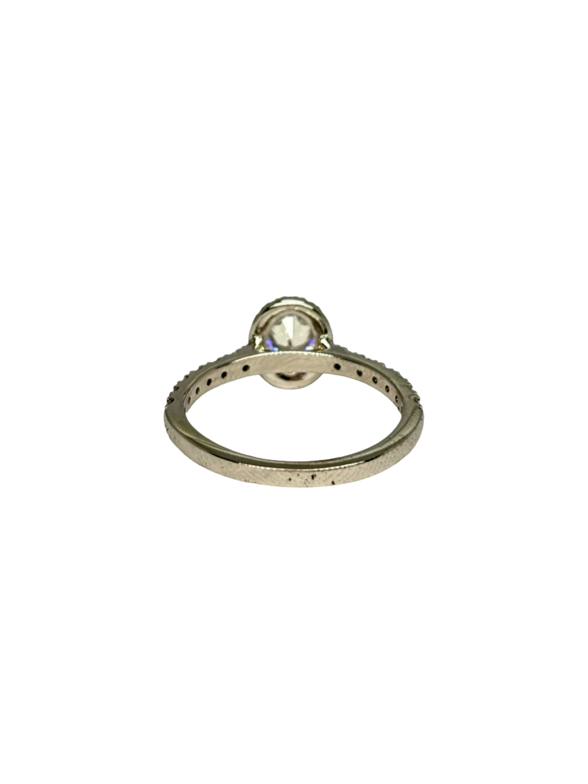 White Gold Solitaire Ring with Diamonds