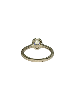 White Gold Solitaire Ring with Diamonds