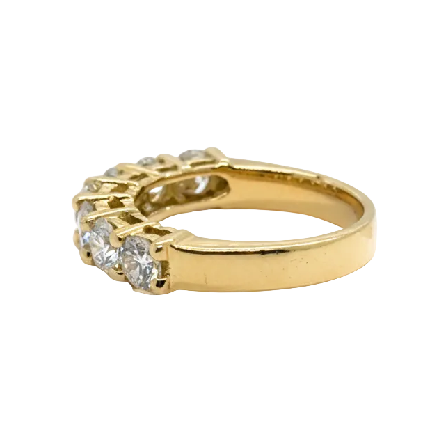 Yellow Gold and Diamond Wedding Band