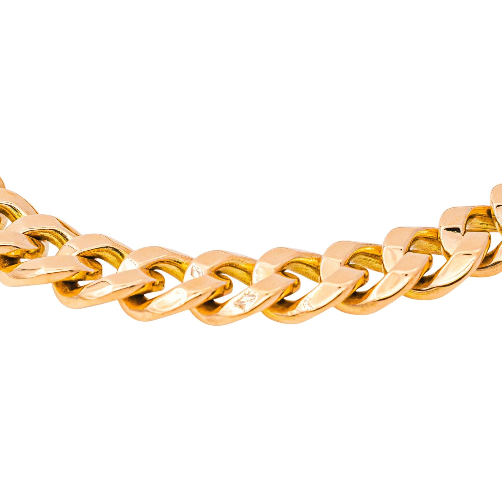 Rose gold curb chain bracelet