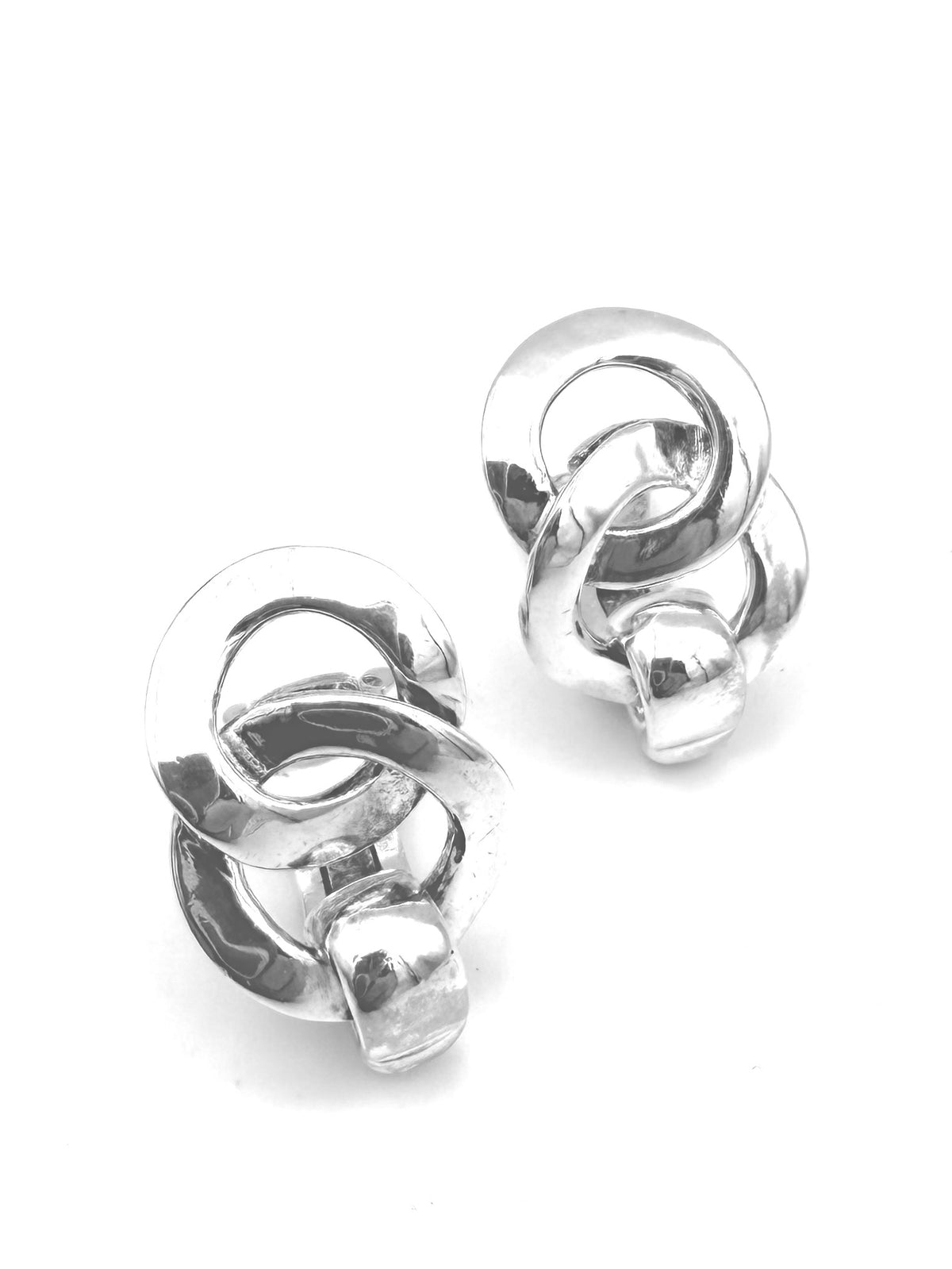 Boucles d'oreilles Clips HERMÈS en argent