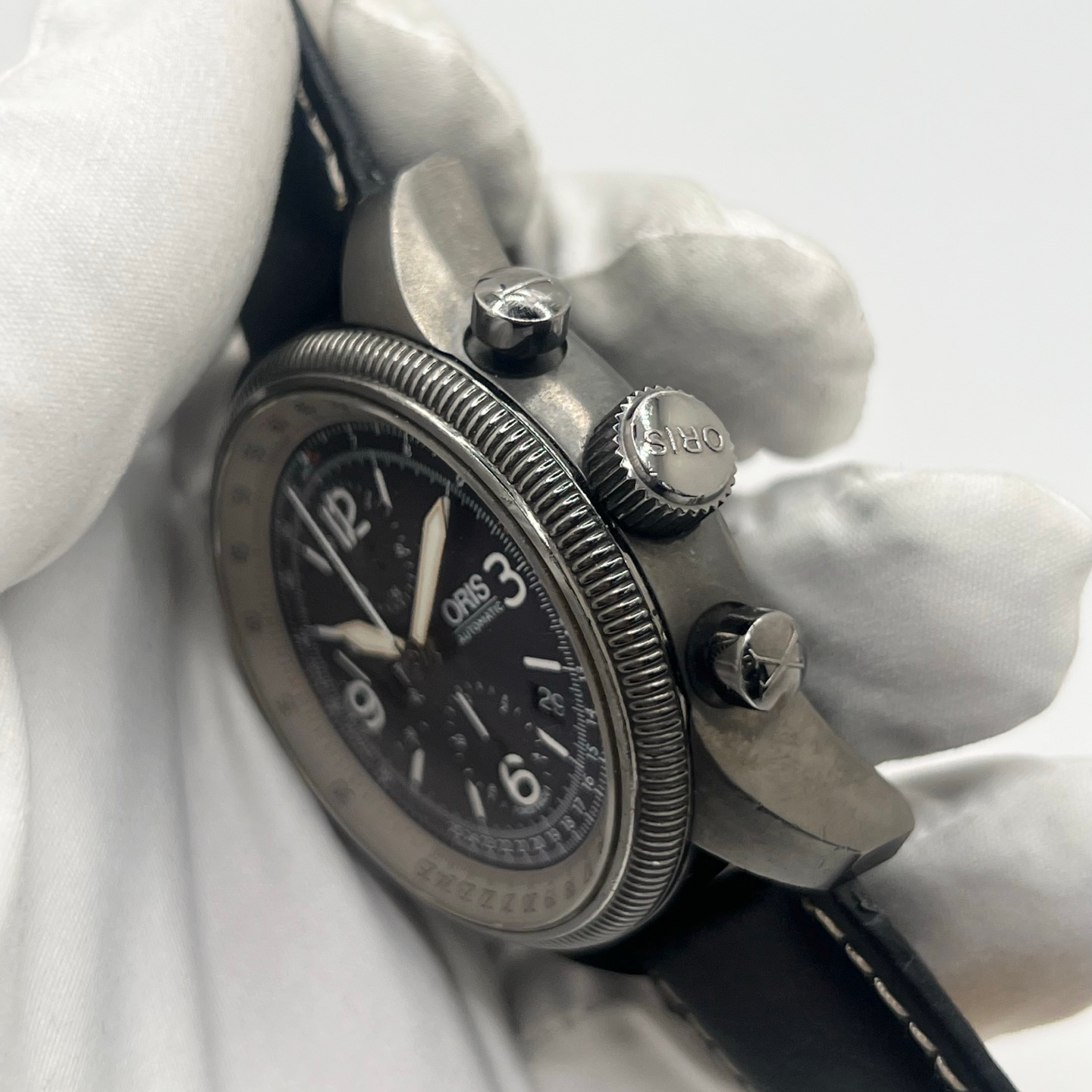 ORIS "Big Crown X1 Calculator" Watch in Steel and Leather