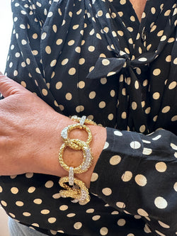M. GERARD Bracelet in yellow gold, Platinum, and Diamonds