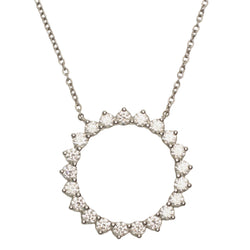 Necklace Pendant TIFFANY & CO. "Open Circle" in Platinum and Diamonds