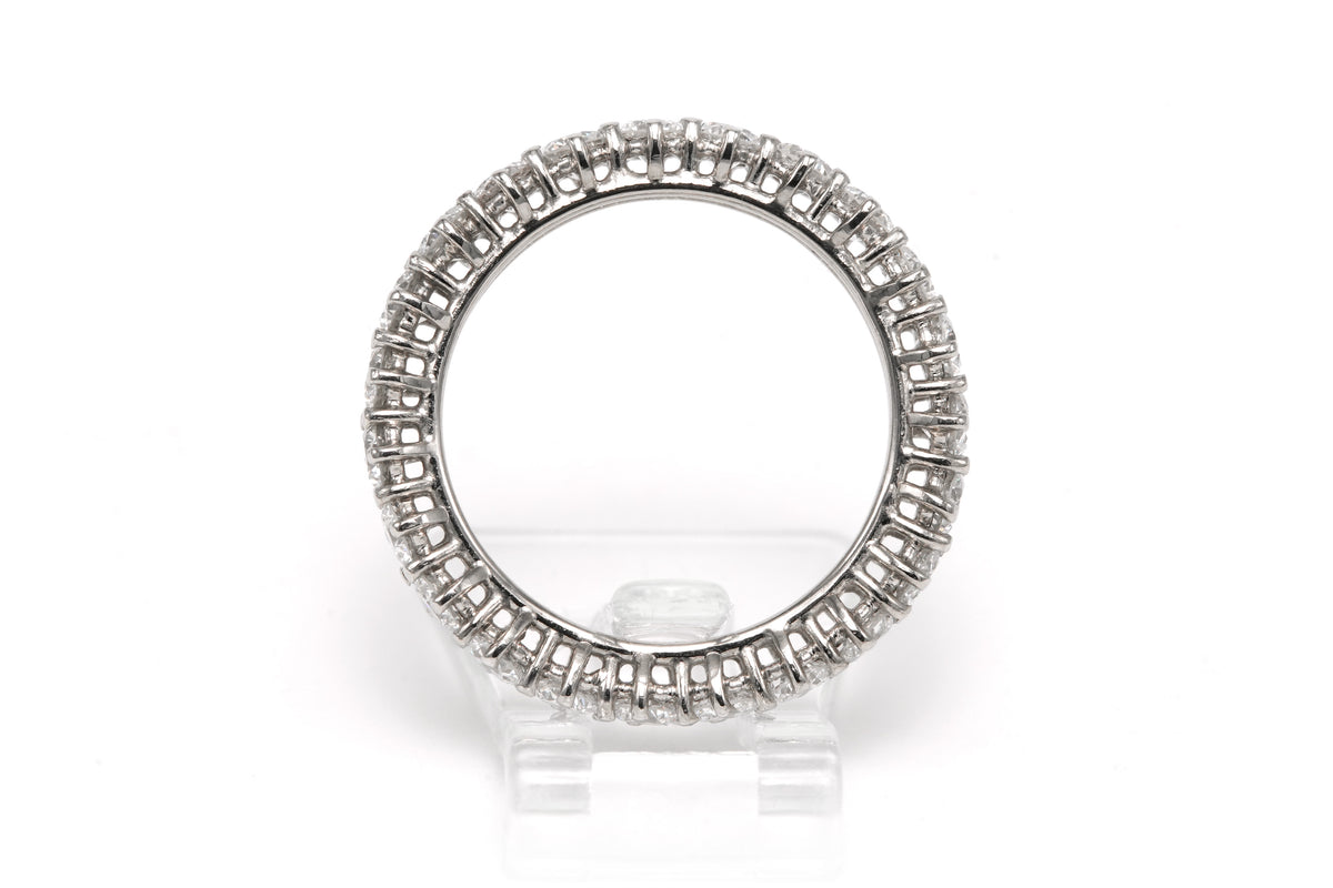 White Gold and Diamond Wedding Band