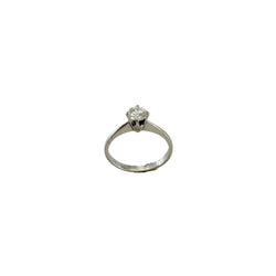 White Gold Solitaire Ring with Diamond