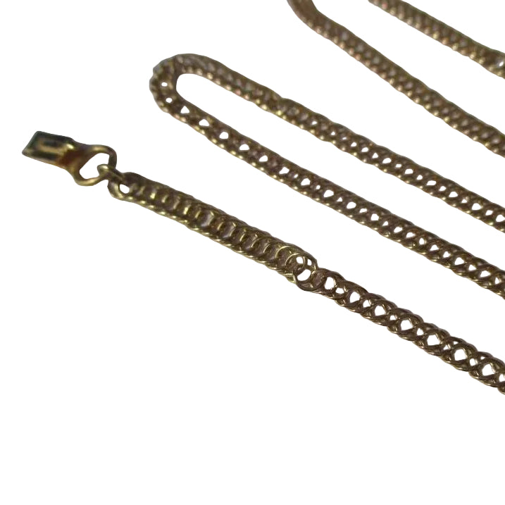 Auvergnat Chain Necklace "Regional 19th Century" with Rose Gold Enamel Clasp