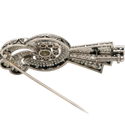 White Gold and Diamond Brooch