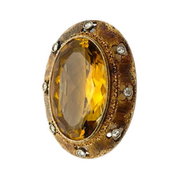 18KT gold brooch with diamonds and topaz, BUCCELLATI