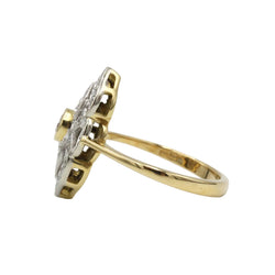 Bague Marquise en or jaune et diamants