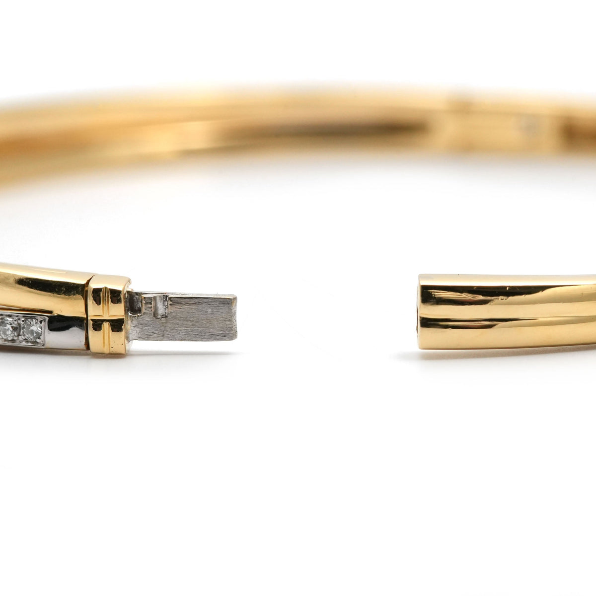Yellow Gold and Diamond Bangle Bracelet