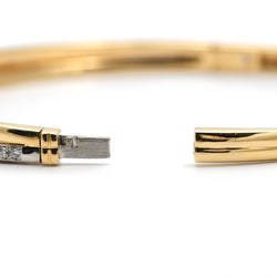 Yellow Gold and Diamond Bangle Bracelet