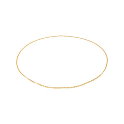 Yellow gold curb chain necklace