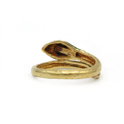 Yellow Gold and Ruby Snake Ring