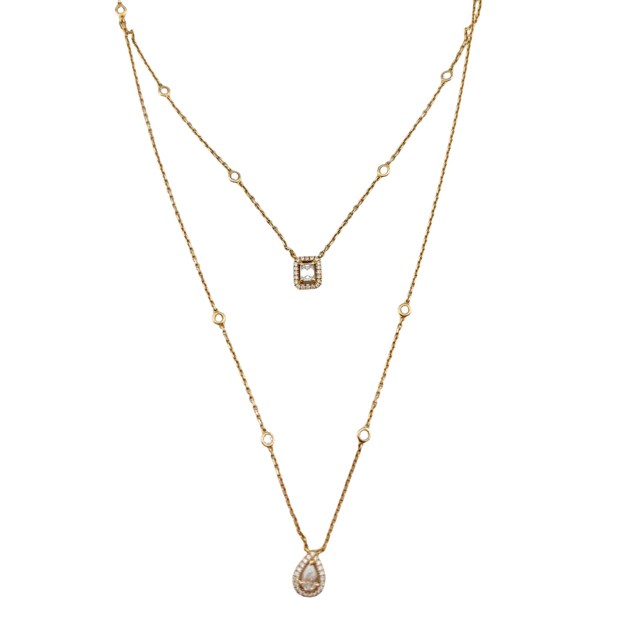 MESSIKA "My Twin" PM Double-Strand Necklace in rose gold and diamonds