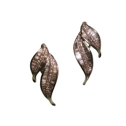 White Gold, Platinum, and Diamond Clip-On Earrings