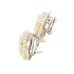 White Gold and Pearl Brooches