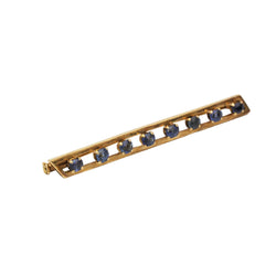 Yellow Gold Brooch with Sapphires