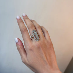 Marquise Ring in Yellow Gold, Platinum, and Diamonds