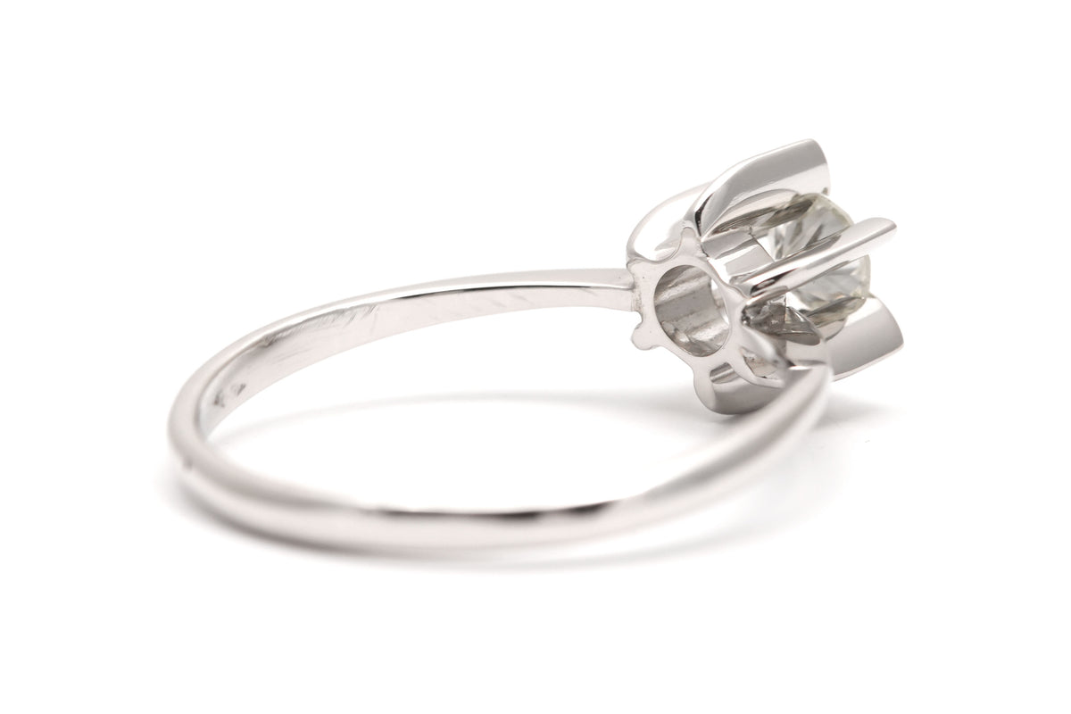 Bague Solitaire en or blanc et diamant