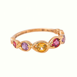 Mellerio Indra Rose Ring, Rose gold with Sapphire
