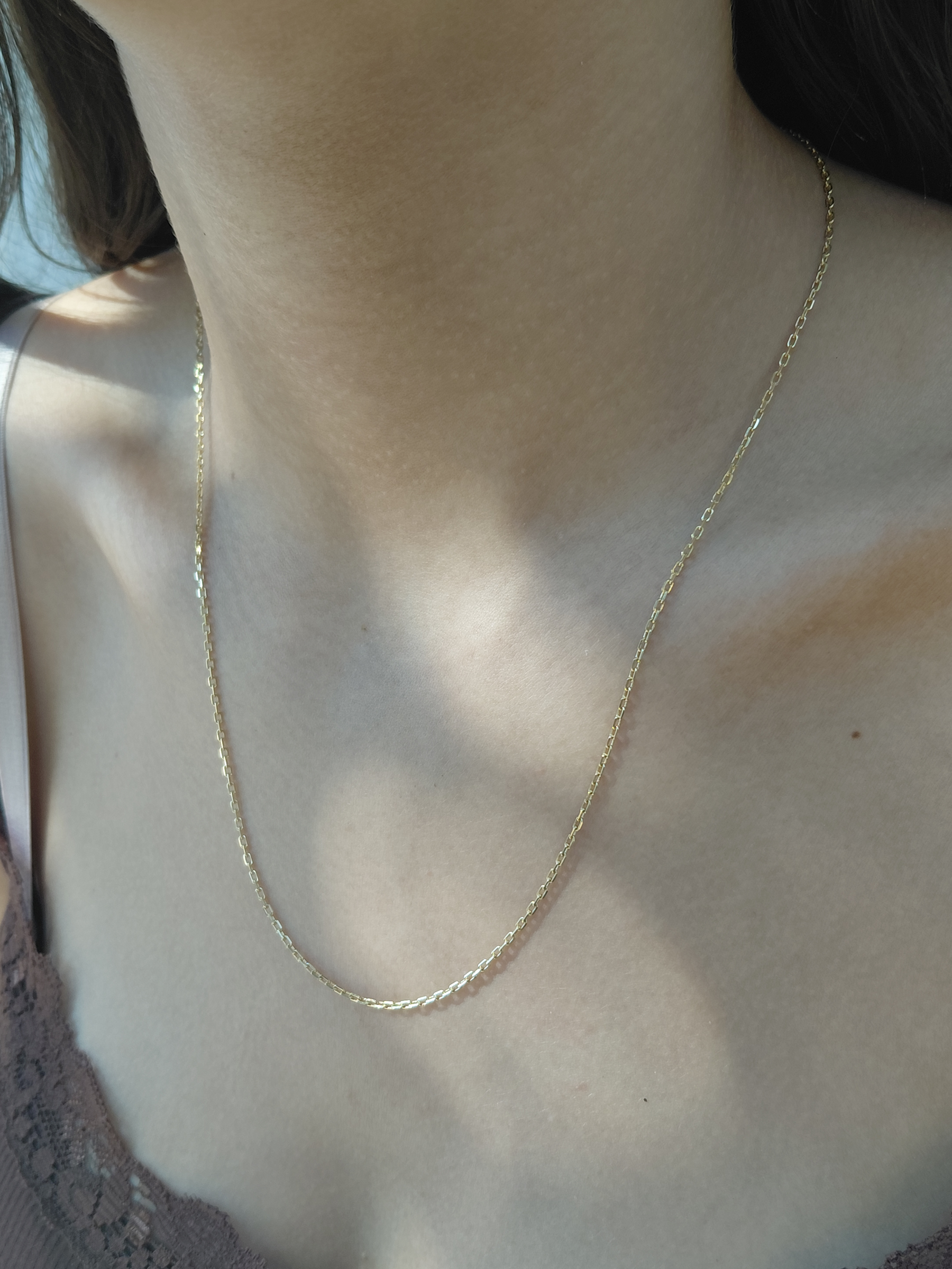 Yellow gold Forçat-link chain
