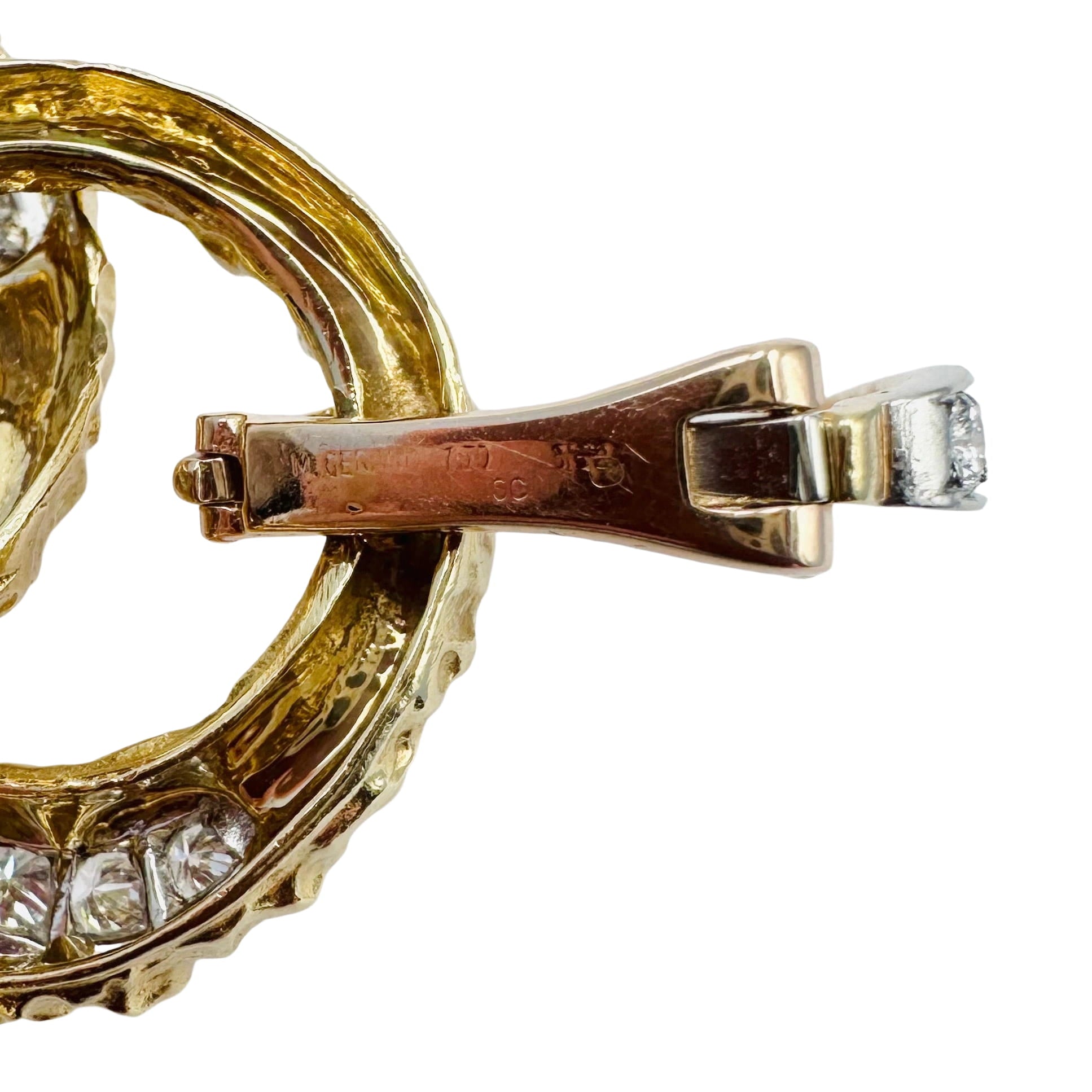 M. GERARD Necklace in yellow gold, Platinum, and Diamonds
