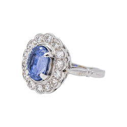 Bague Pompadour Or blanc Saphir