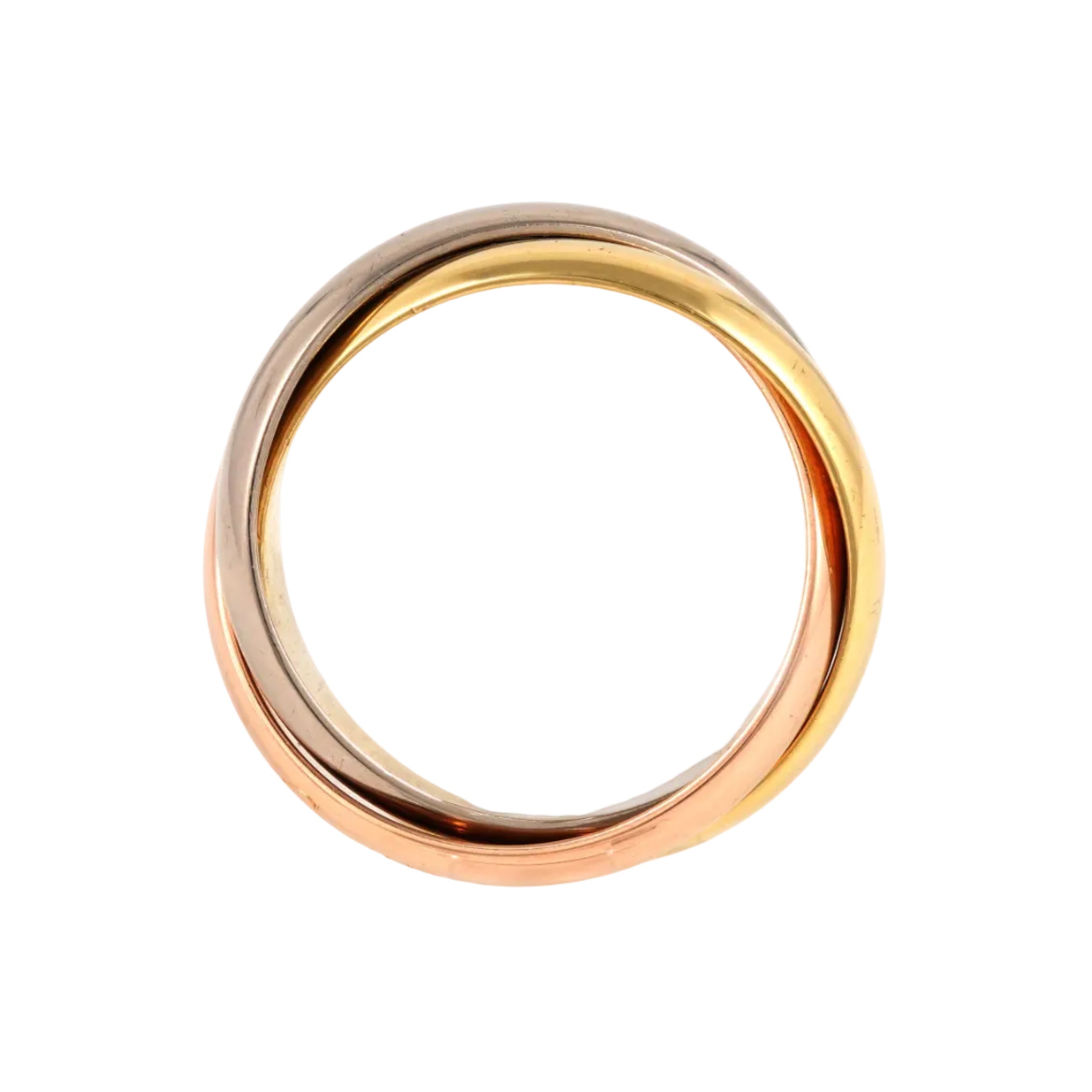 CARTIER "Trinity" Wedding band in white gold, yellow gold, and rose gold