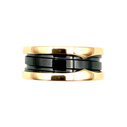 BULGARI "B.Zero1" Band Ring in rose gold and ceramic