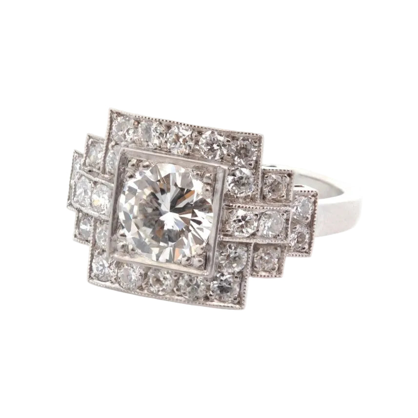 Entourage Ring in Platinum and Diamonds