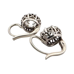 White Gold and Diamond Lever-back Earrings