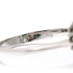 "Entourage" Ring in White Gold, Emerald, and Diamonds