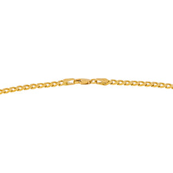 Yellow gold curb chain necklace